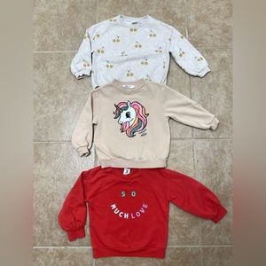 Toddler crewneck sweatshirt 3 pack bundle